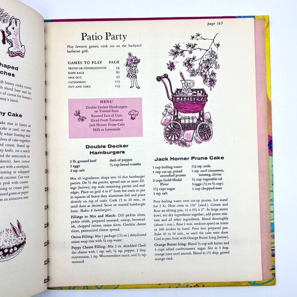 Vintage 1964 Betty Crocker Parties For Children Book Games Cakes Kids Ideas - Picture 8 of 10